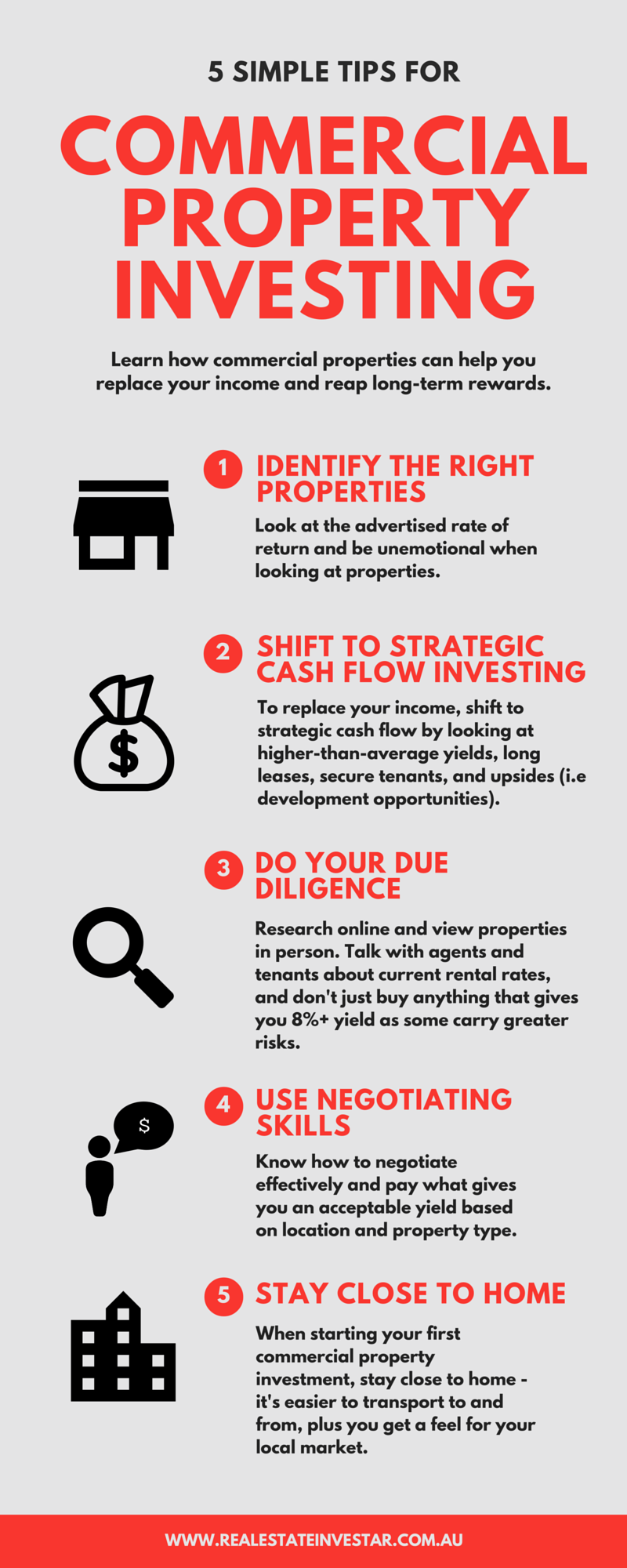[Infographic] 5 Simple Tips for Commercial Property Investing